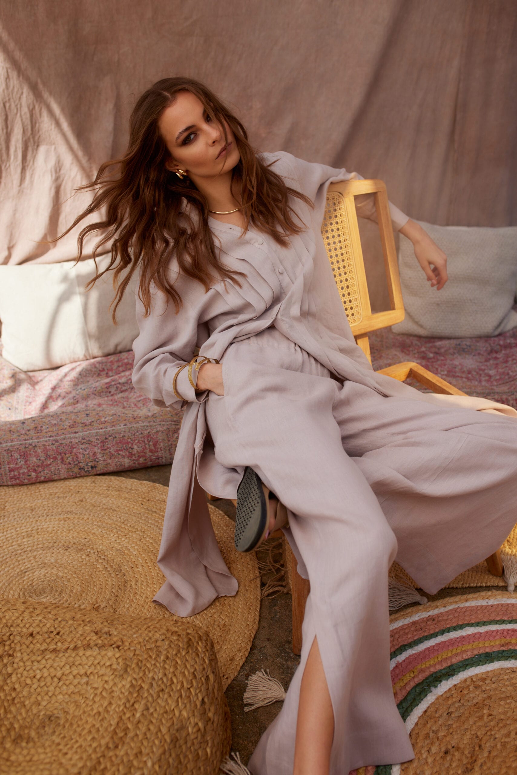 MARRAKESH linen trousers — zdjęcie 2