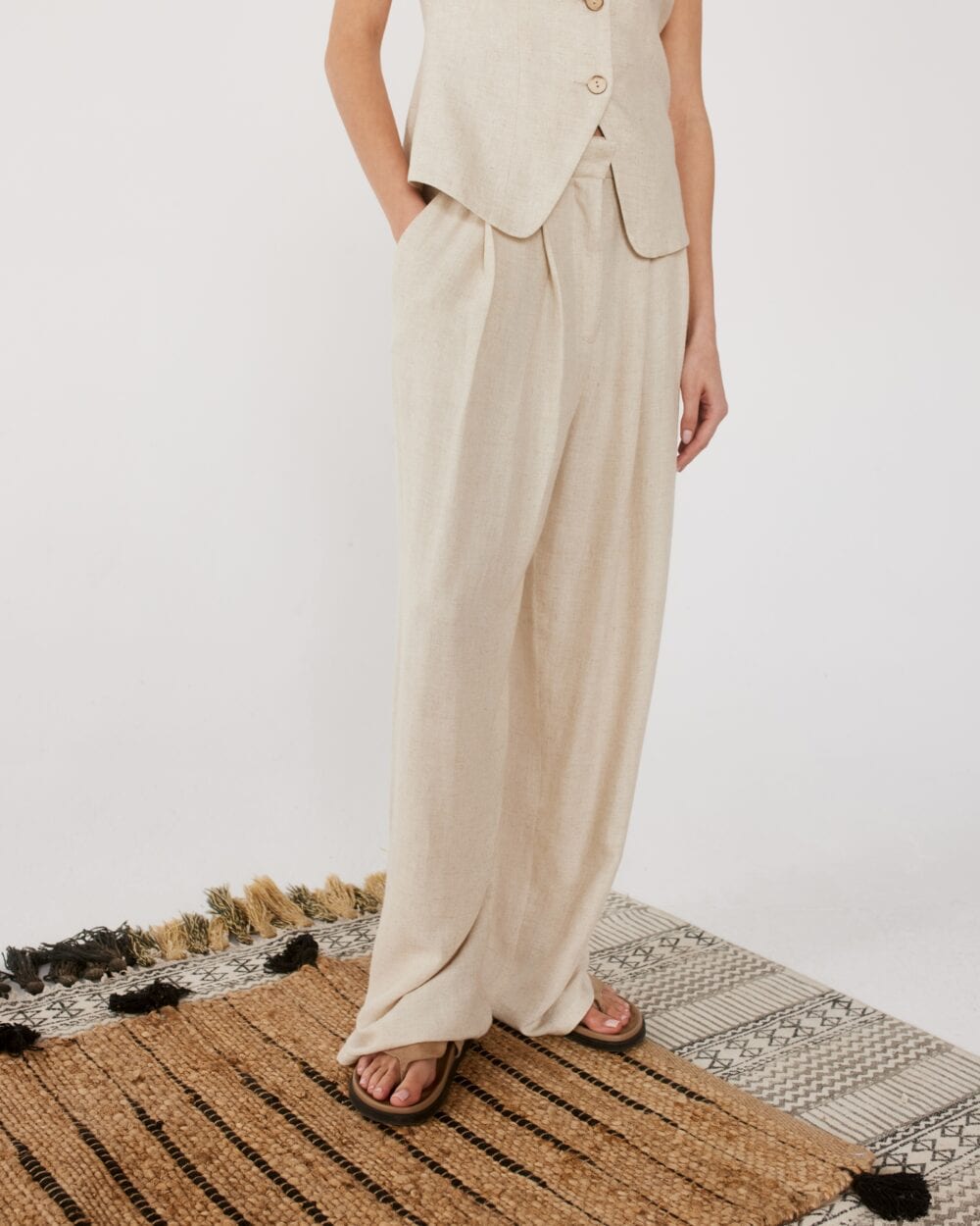 FINAN juta wide pleated trousers — zdjęcie 7