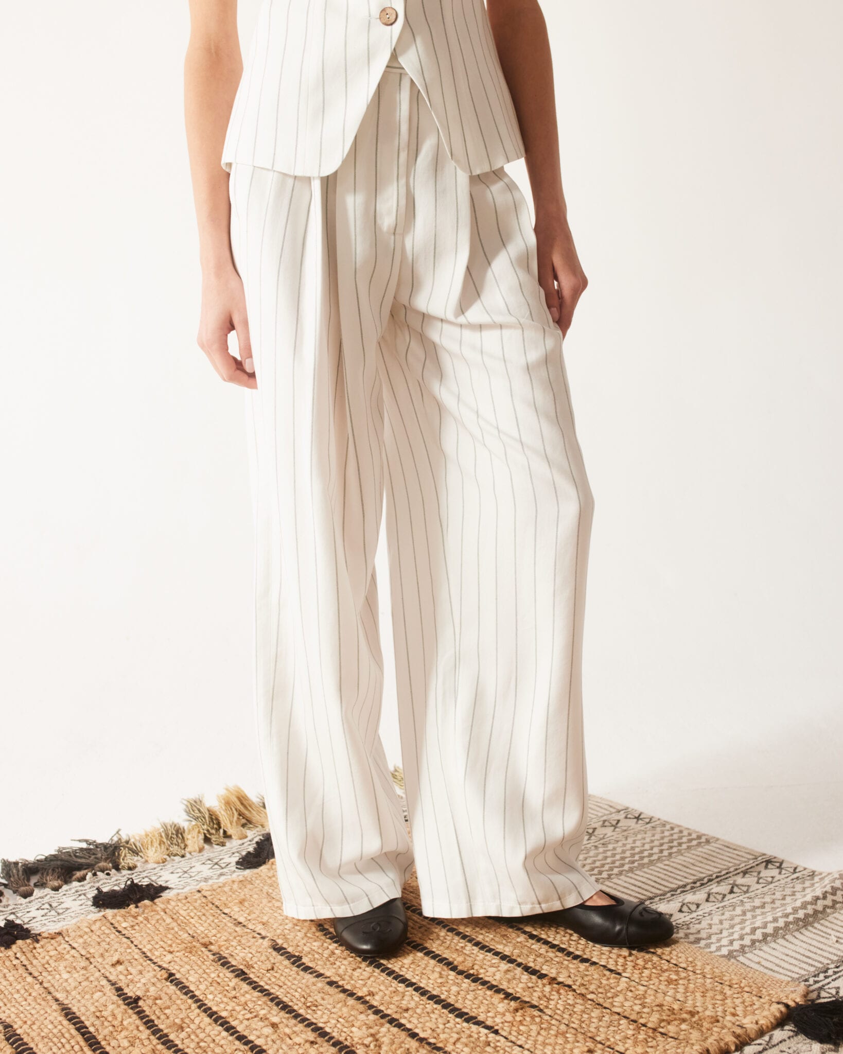 FINAN pinstripe pleated trousers — zdjęcie 7