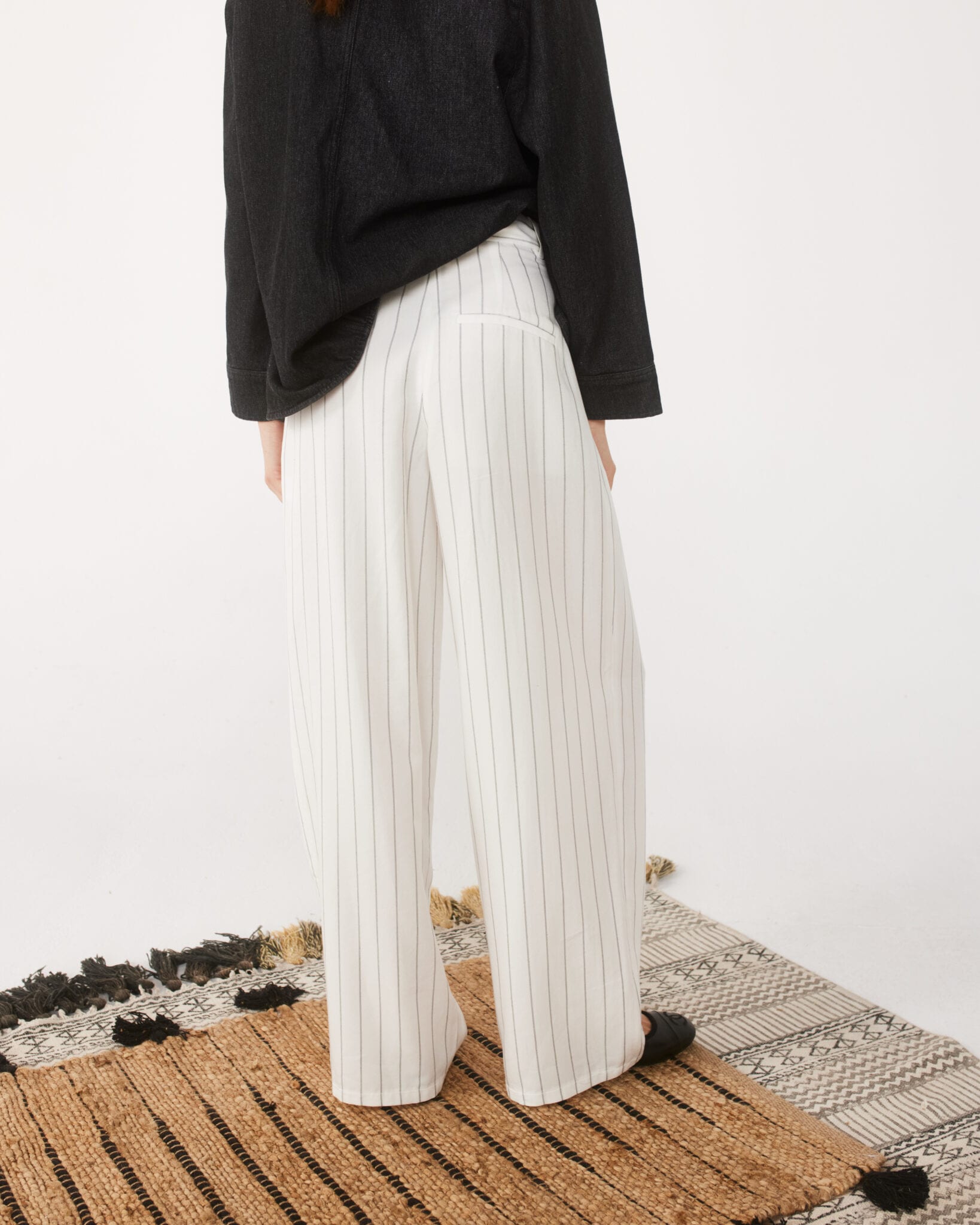 FINAN pinstripe pleated trousers — zdjęcie 5