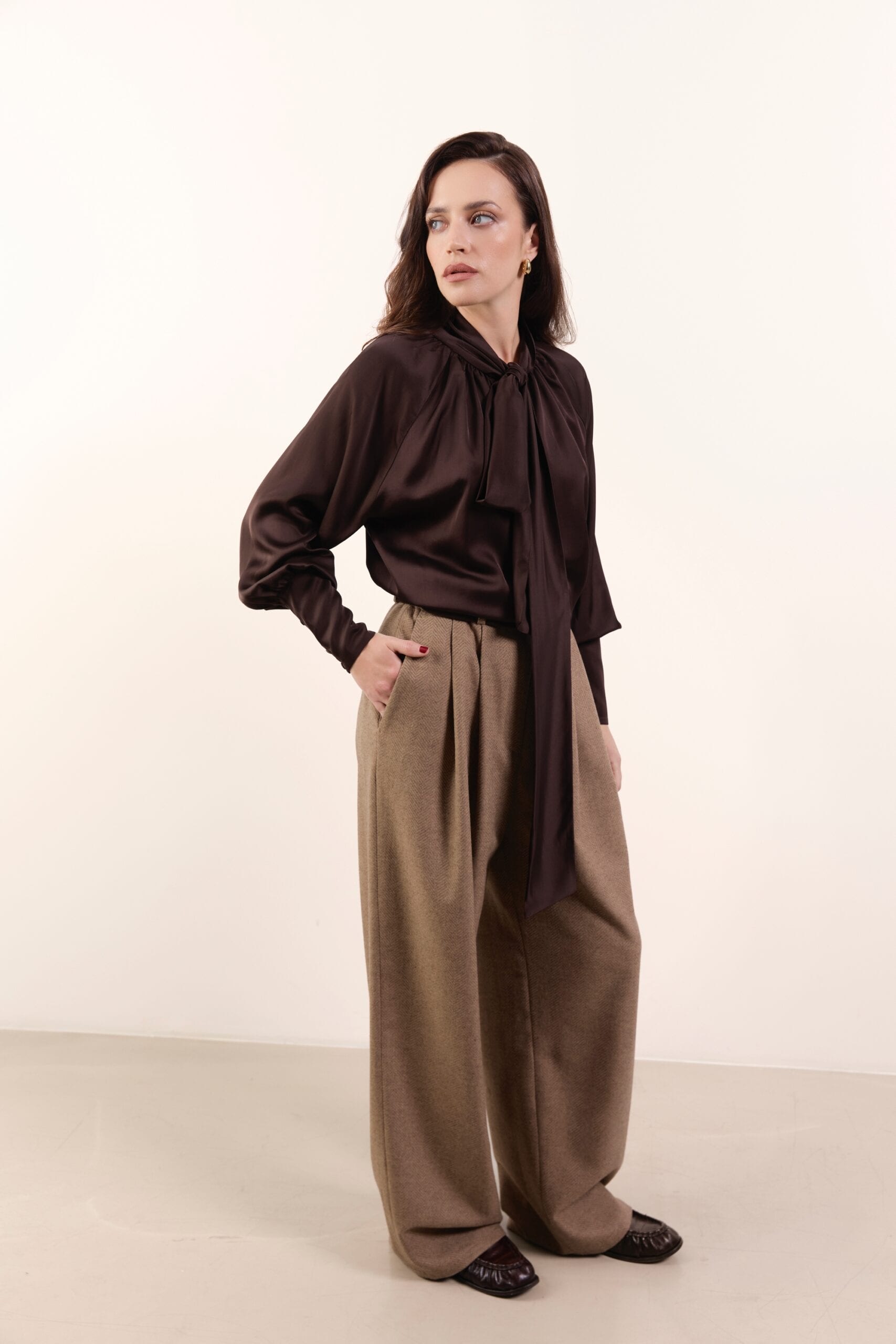 KENSINGTON pleated wool trousers — zdjęcie 2