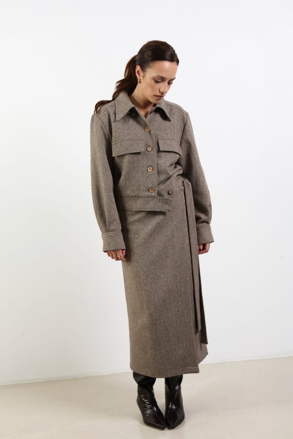 SOMERSET herringbone wool jacket — zdjęcie 12