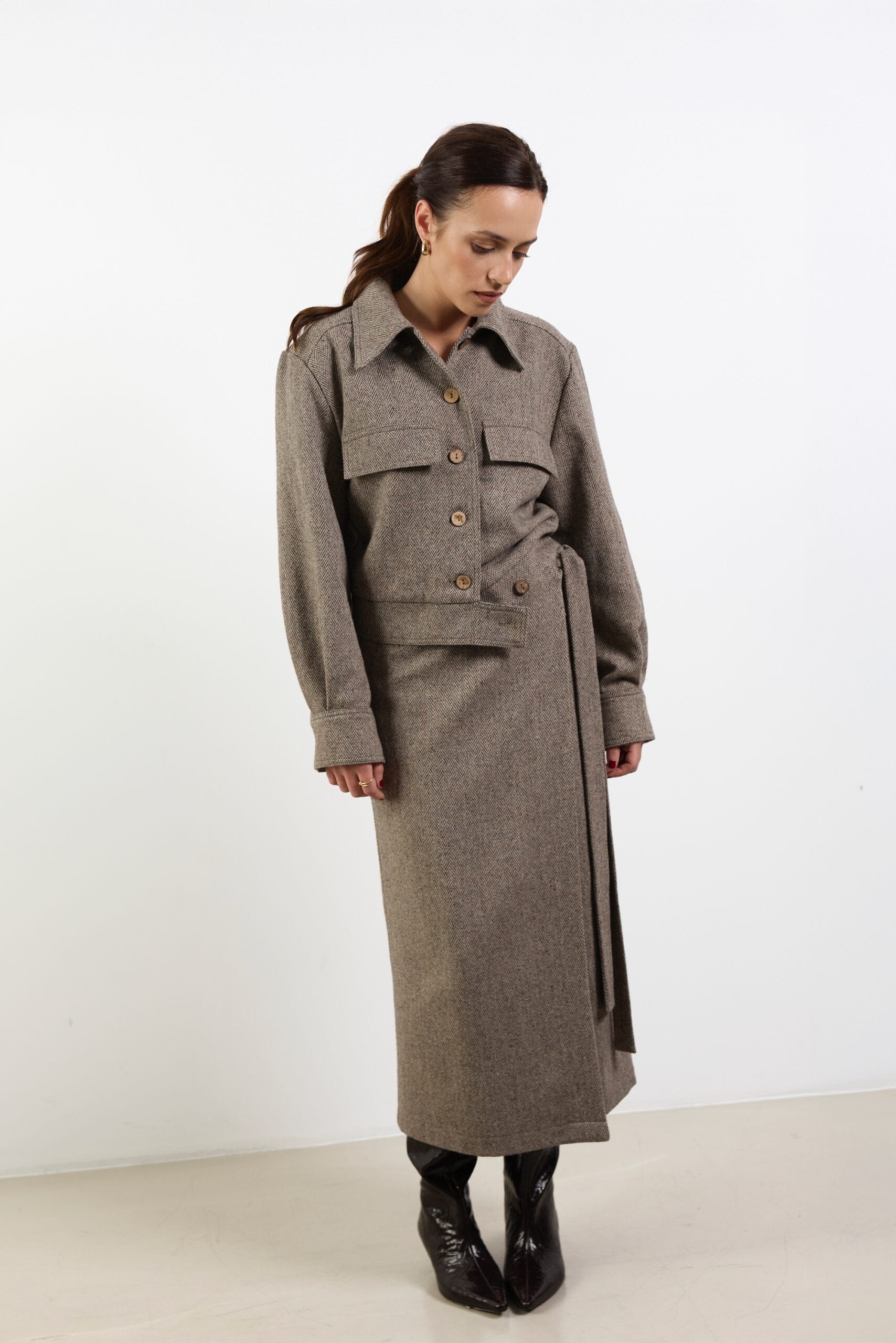SOMERSET herringbone wool jacket — zdjęcie 12