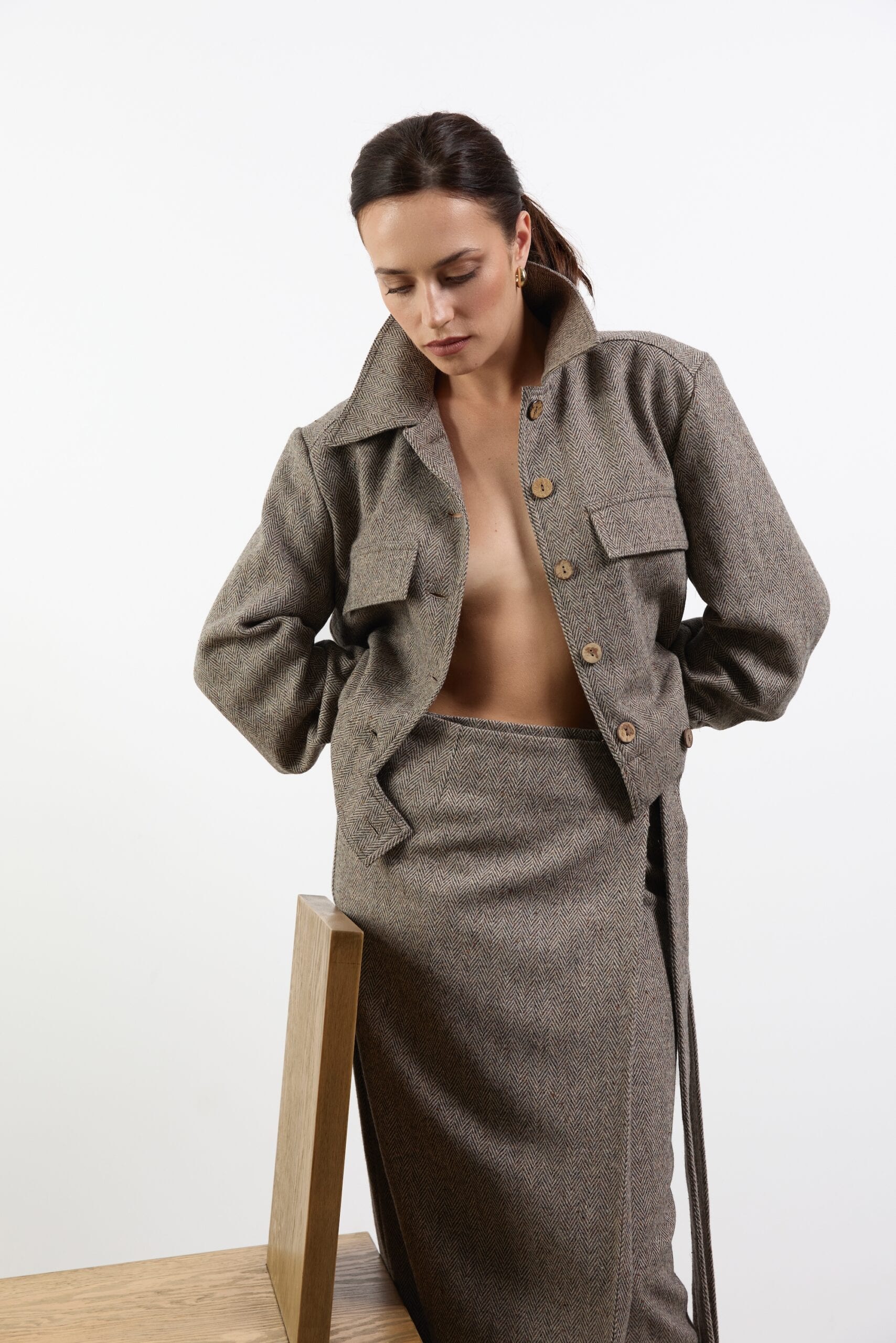 SOMERSET herringbone wool jacket — zdjęcie 5