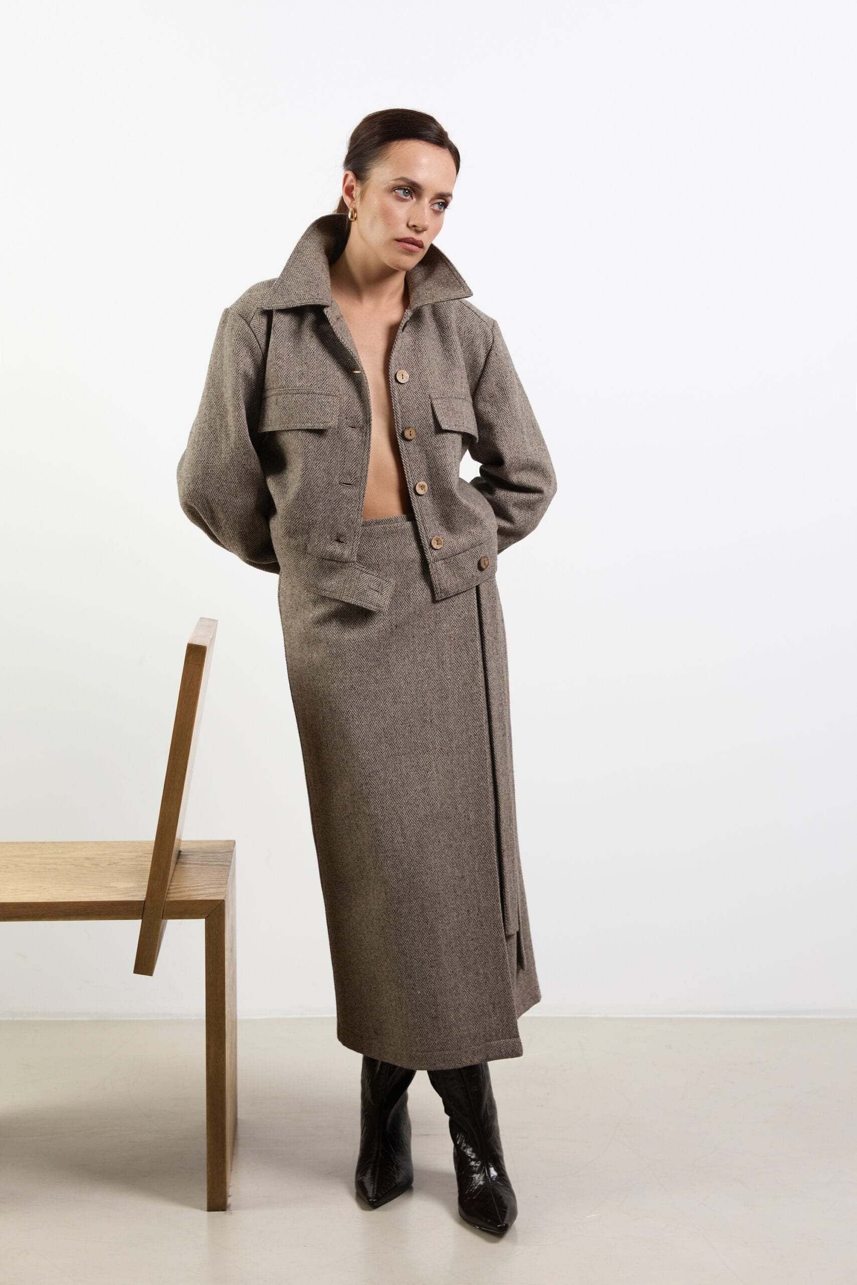 SOMERSET herringbone wool jacket — zdjęcie 6