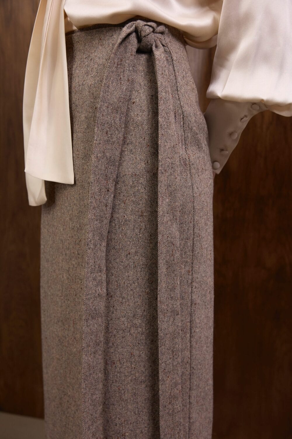 BRANFORD tweed wool skirt — zdjęcie 4