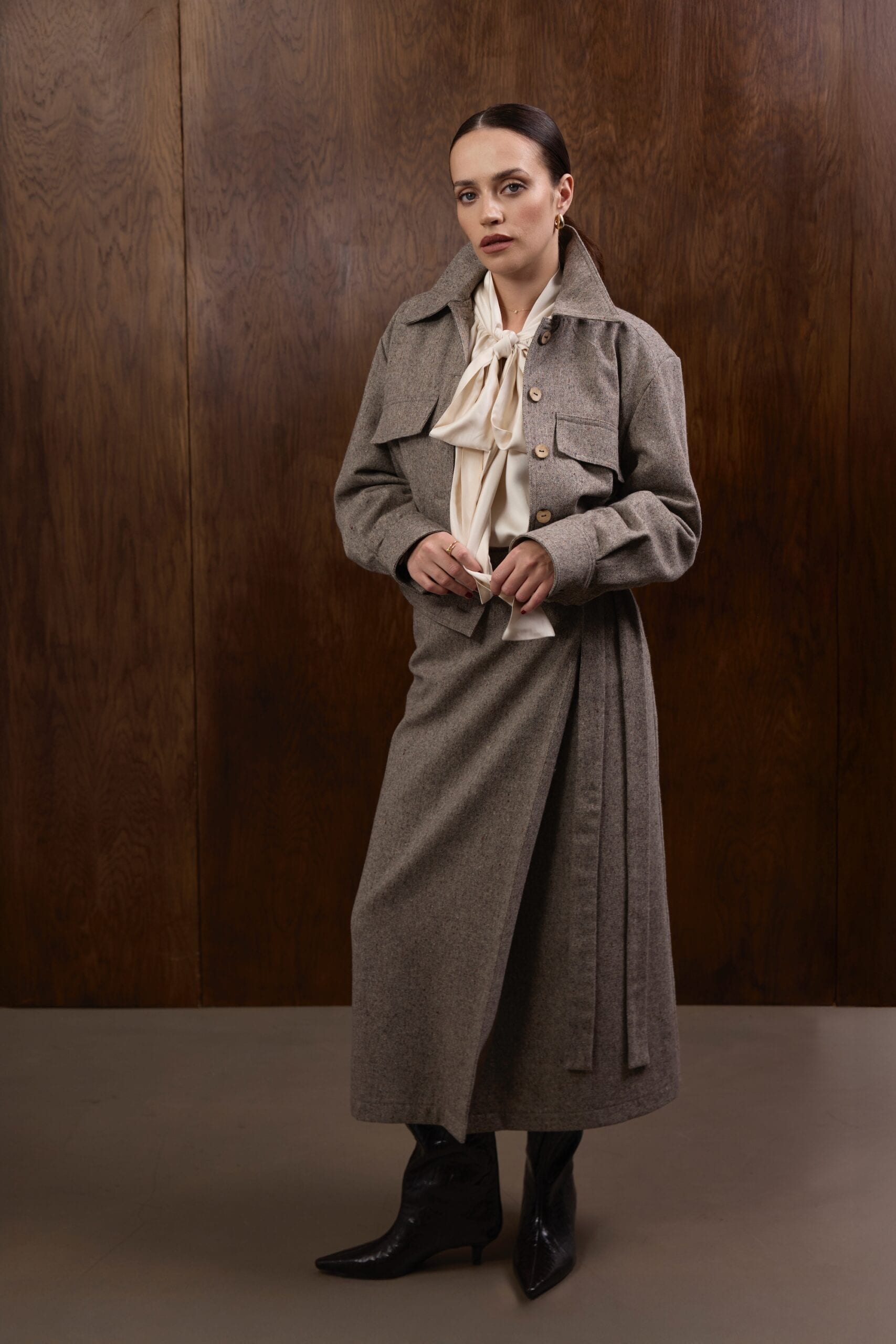 BRANFORD tweed wool skirt — zdjęcie 2