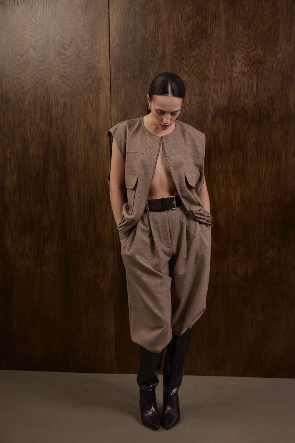 KENSINGTON pleated wool trousers — zdjęcie 8