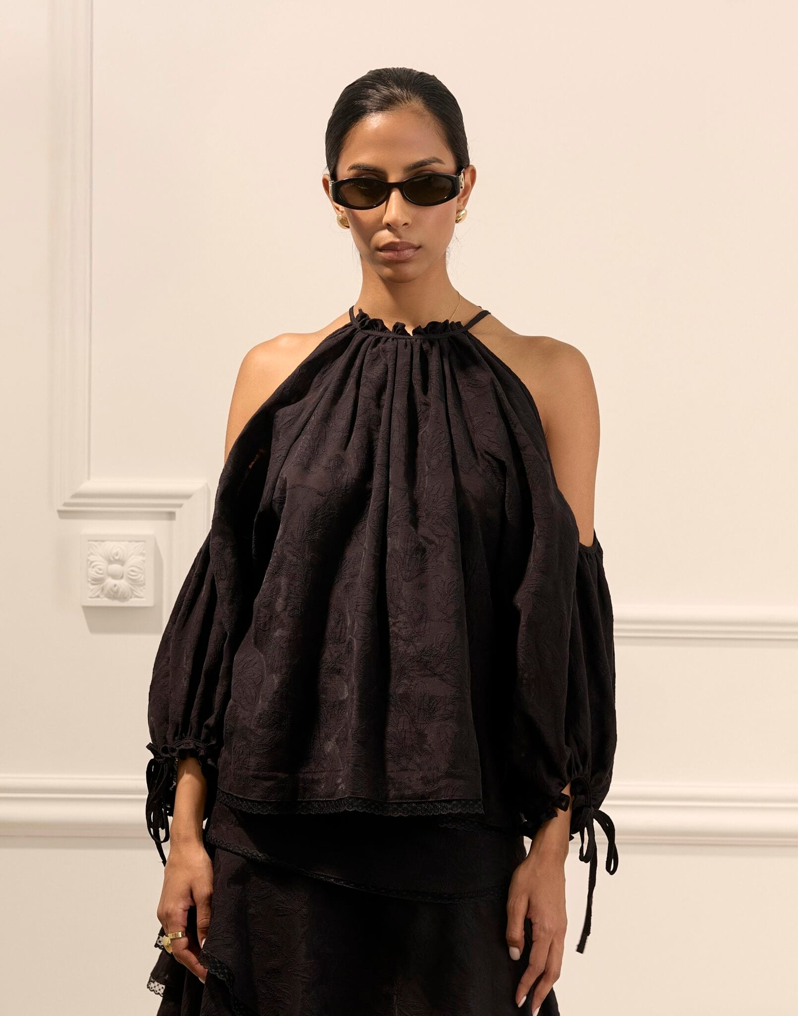 IMOLA noir blouse — zdjęcie 2
