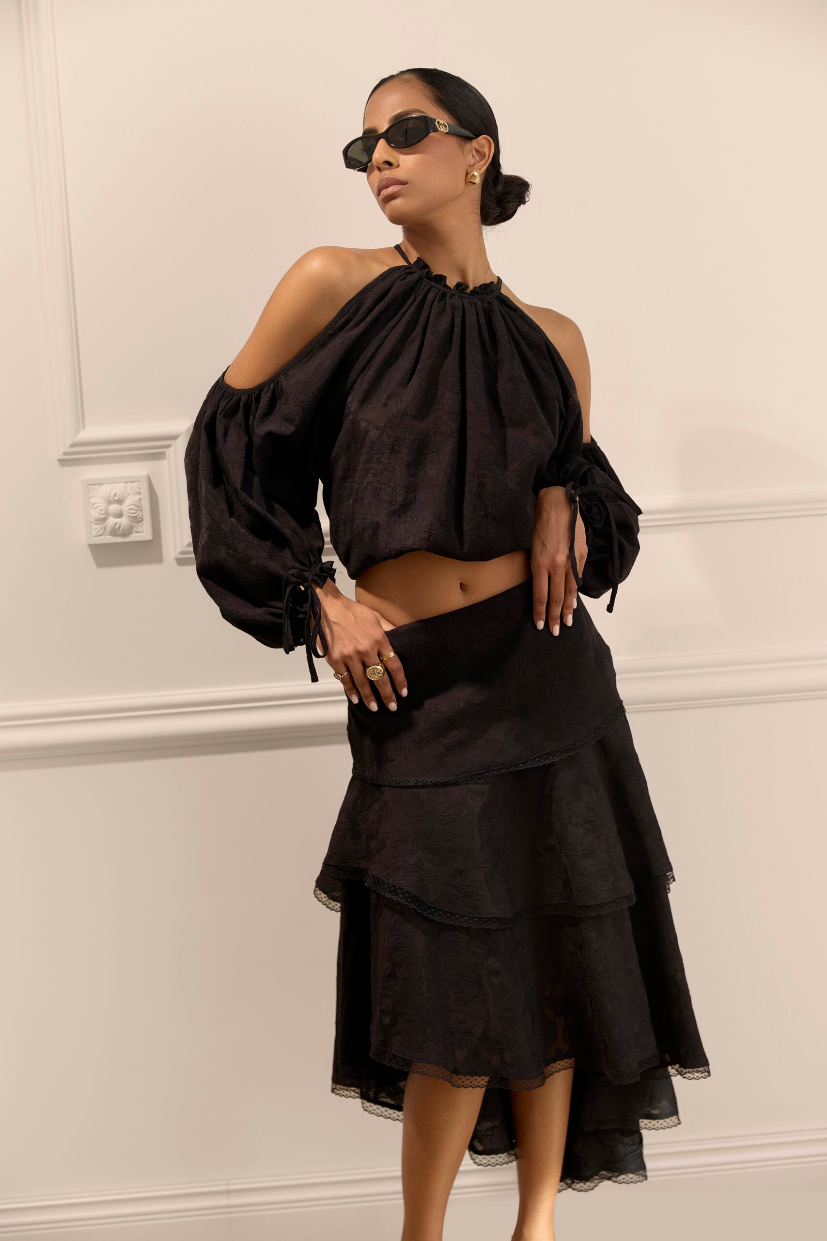 IMOLA noir blouse — zdjęcie 9