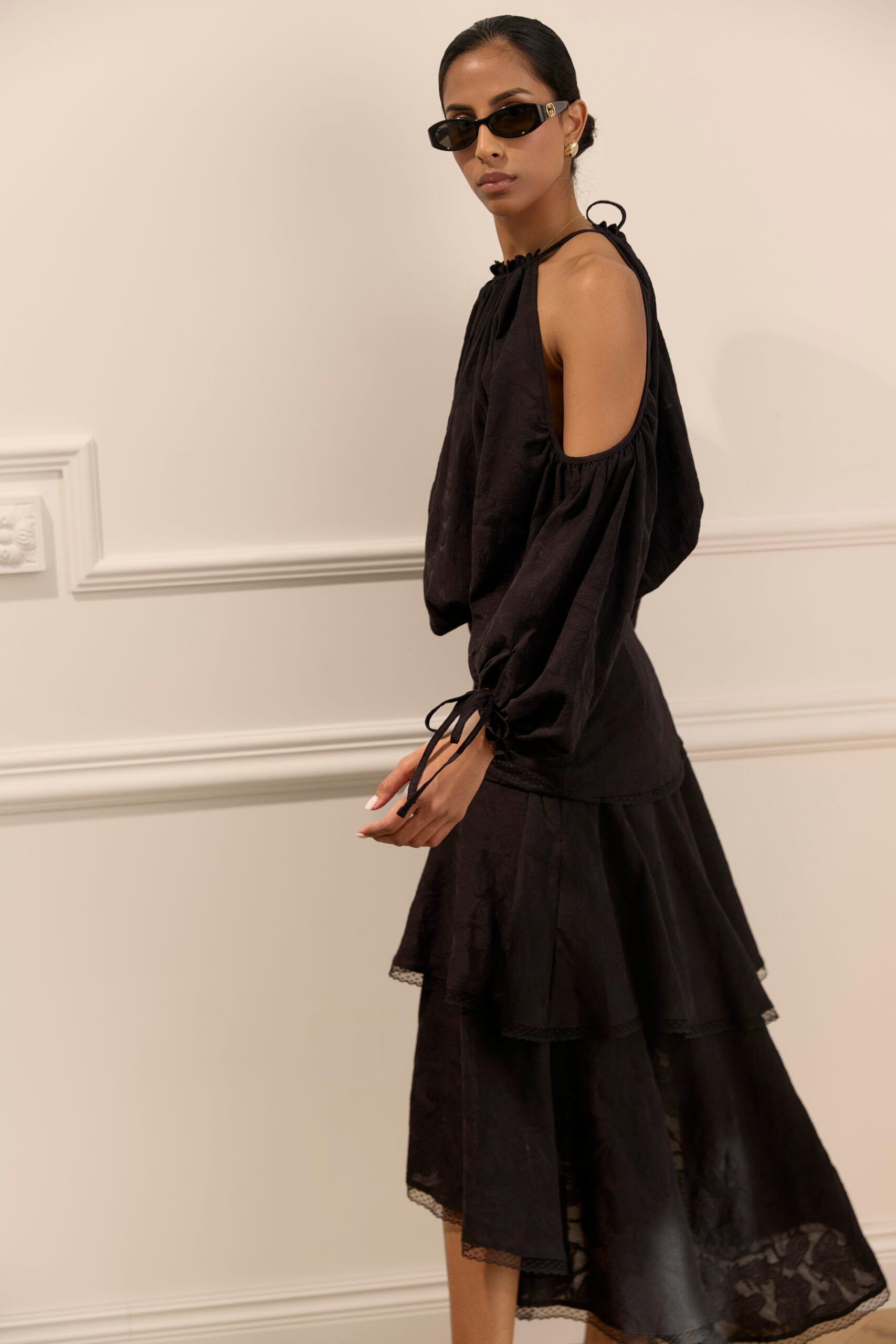 IMOLA noir blouse — zdjęcie 3