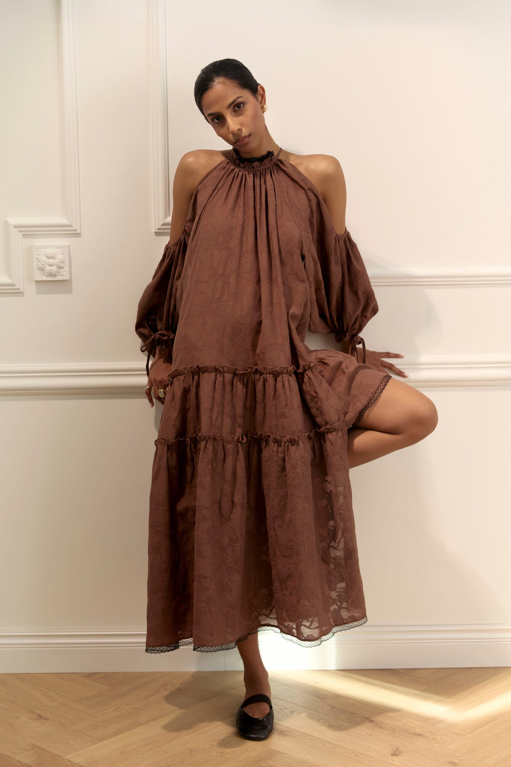 BARCELONA chocolate dress — zdjęcie 2