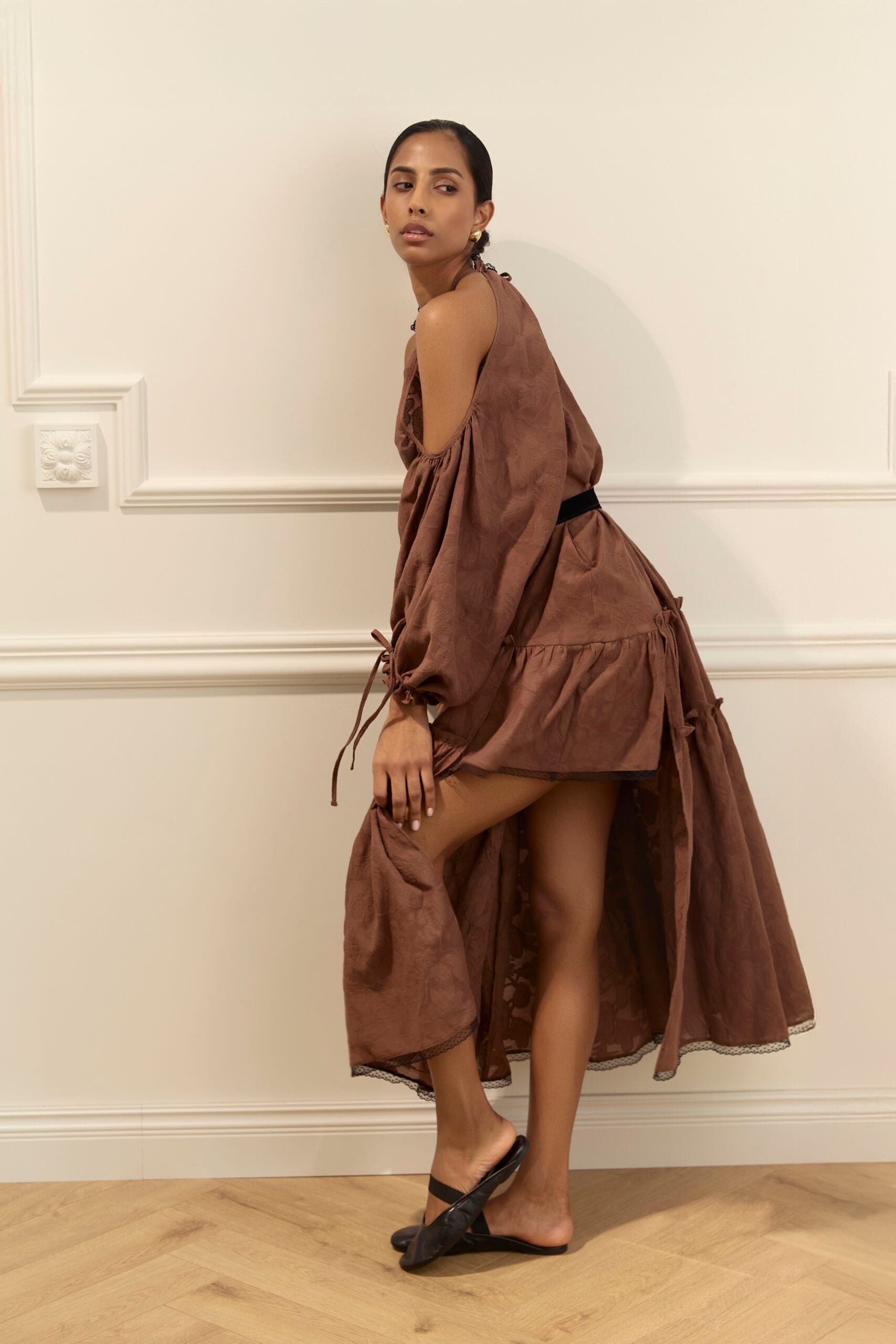 BARCELONA chocolate dress — zdjęcie 9