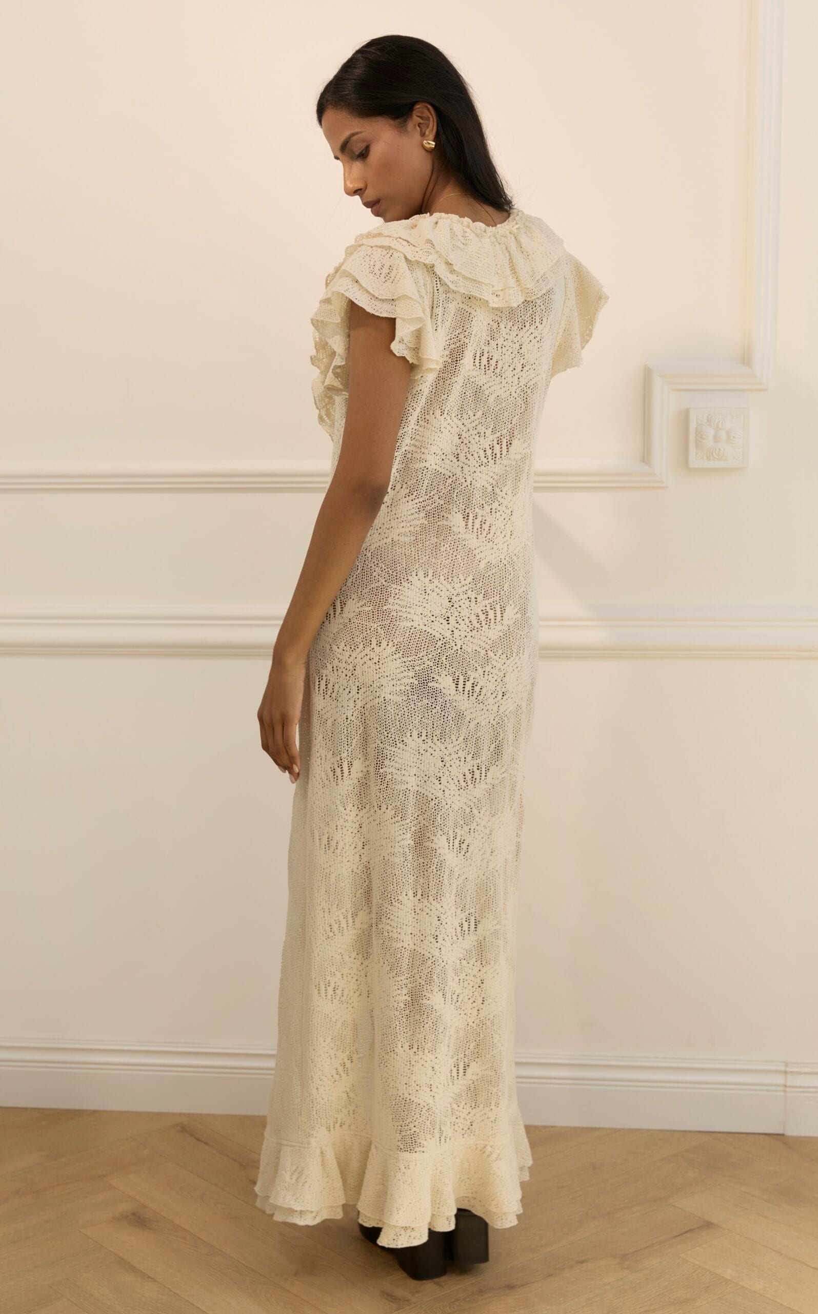 MONZA cream dress — zdjęcie 5