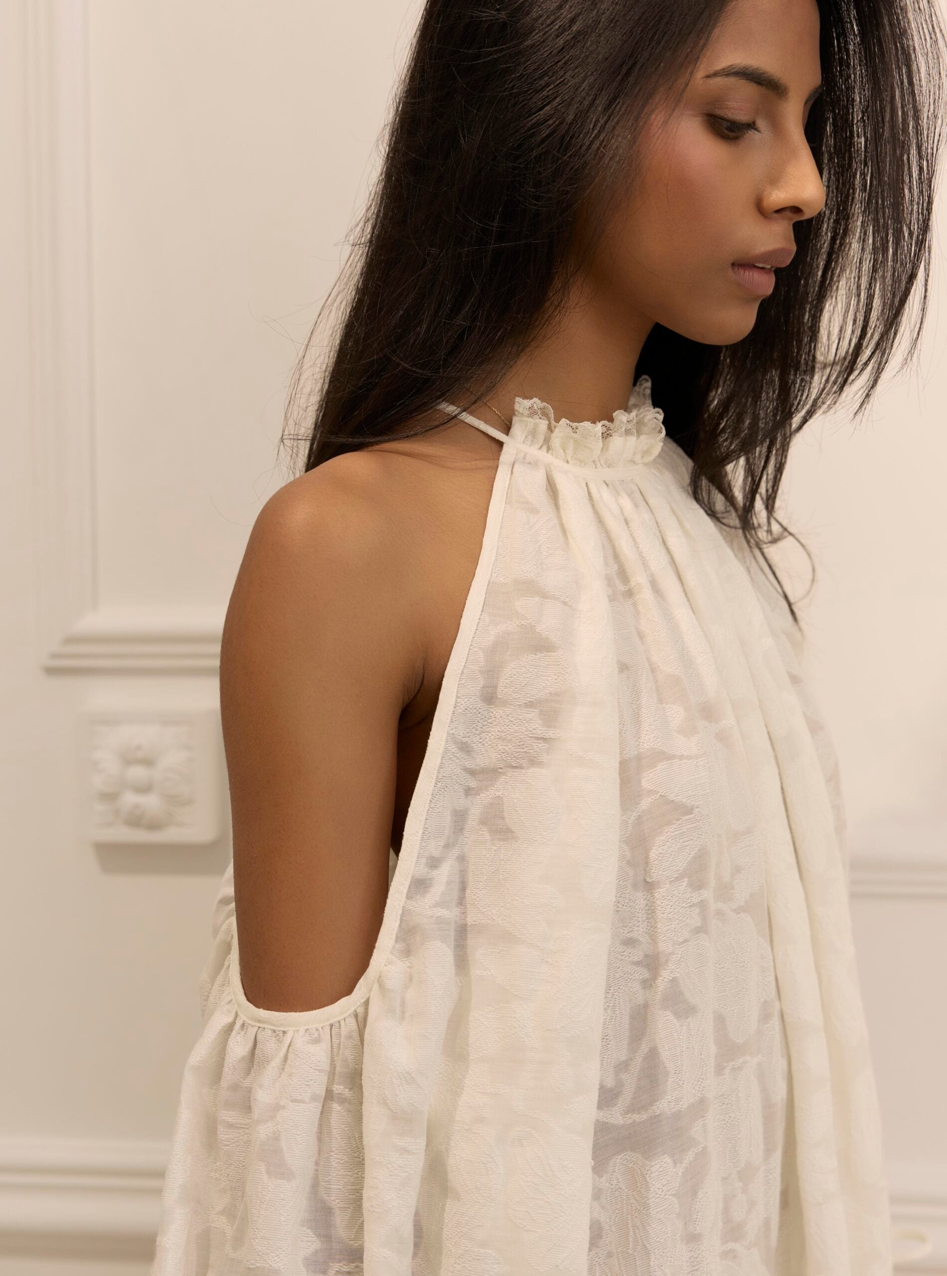 Sukienka BARCELONA ivory — zdjęcie 7